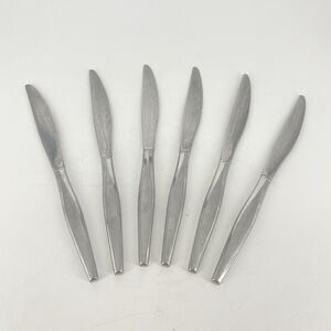 Oneida WINDRIFT Stainless Wm A Rogers Premier Burnished 6 pc Dinner Knives